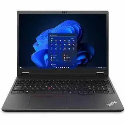 Front. Lenovo - Lenovo ThinkPad P16v Gen 2 16" Mobile Workstation - Intel Core Ultra 7 165H - 32 GB - 1 TB SSD - NVIDIA RTX 1000 Ada Gen - Black.
