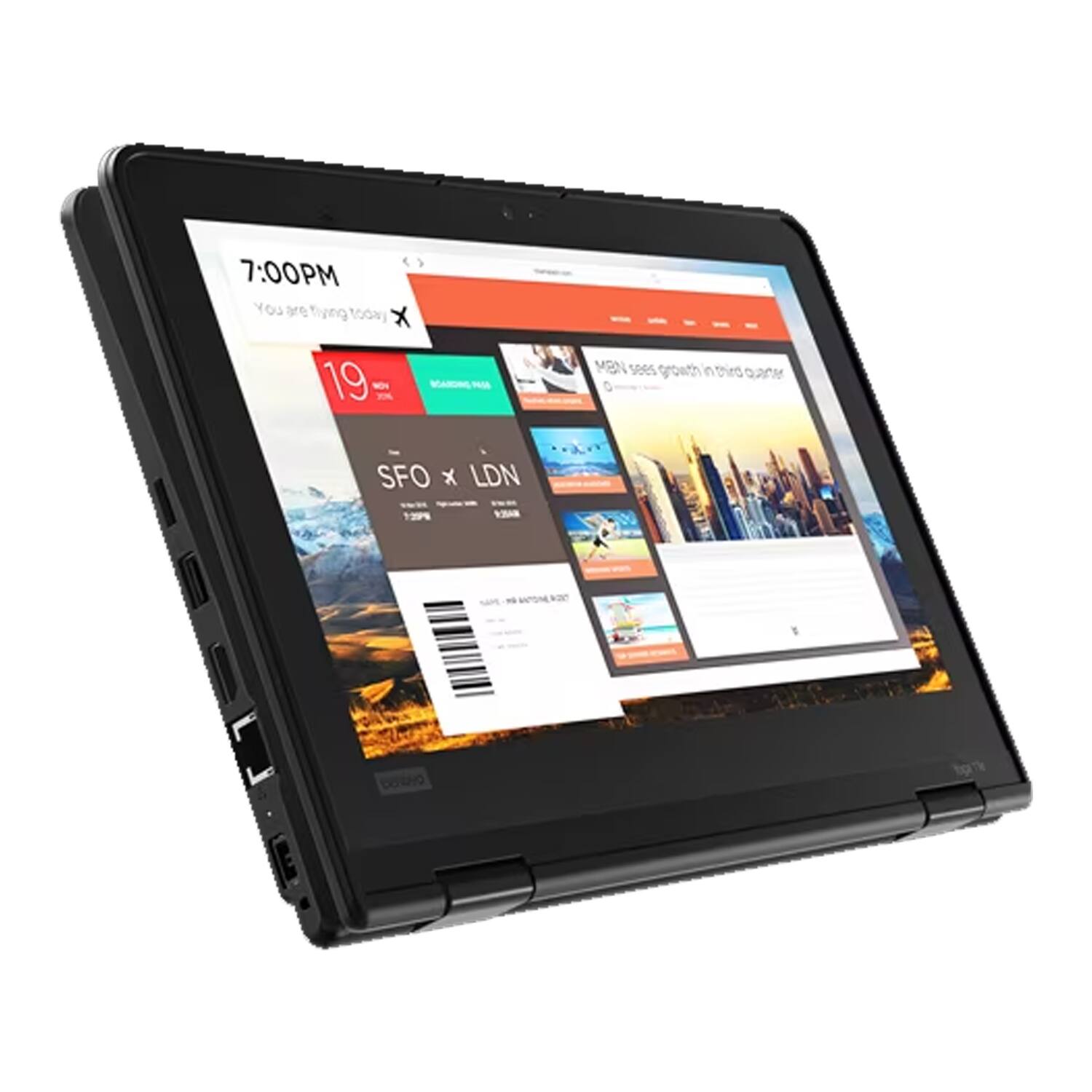 Alt View 4. Lenovo - Lenovo ThinkPad Yoga 11e G5 11.6" Touch Pentium Silver N5030 8GB 128GB SSD W11H - Refurbished - Black.