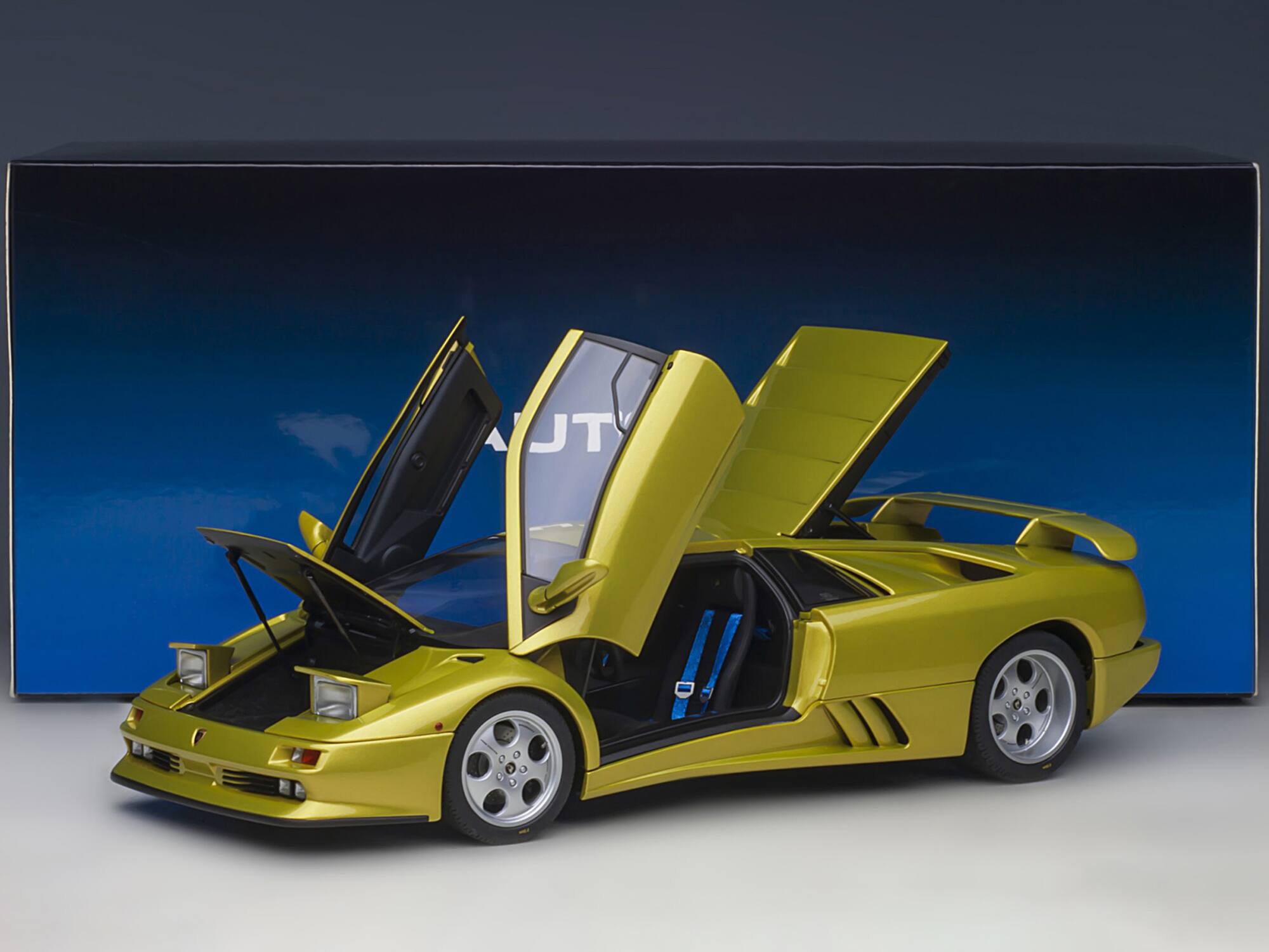 Alt View 5. Autoart - Lamborghini Diablo SE30 Giallo Spyder Yellow Metallic 1/18 Model Car by Autoart.