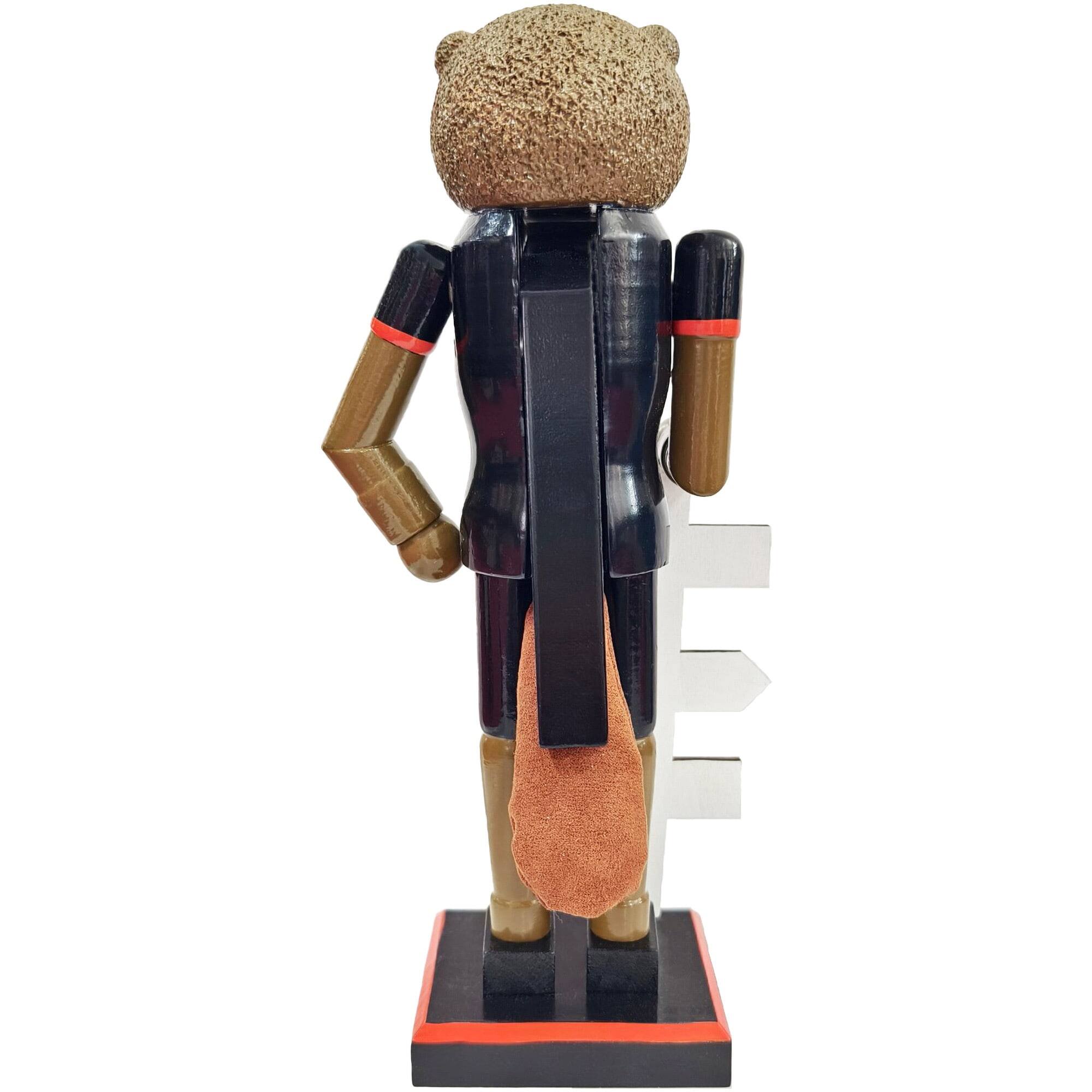 Alt View 1. Santa's Workshop - Oregon State Beavers 12" Mascot Nutcracker - Orange.