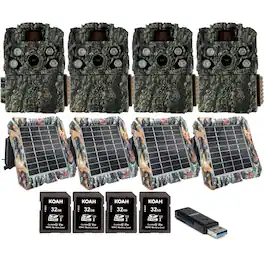 Browning Trail Cameras - Browning Strike Force FHDR 40MP Trail Camera (4 Pack) Bundle with Accessories