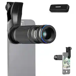 Neewer - 7X Telephoto Lens for Phone, 17mm Thread Clip, 15 Elements/12 Groups, LS-36 PRO - Black