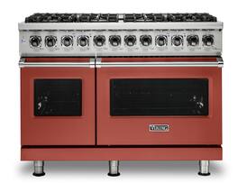 Viking - 5-Series Dual Fuel Self-Clean 48"W Sealed Burner Range - Spiced Cider