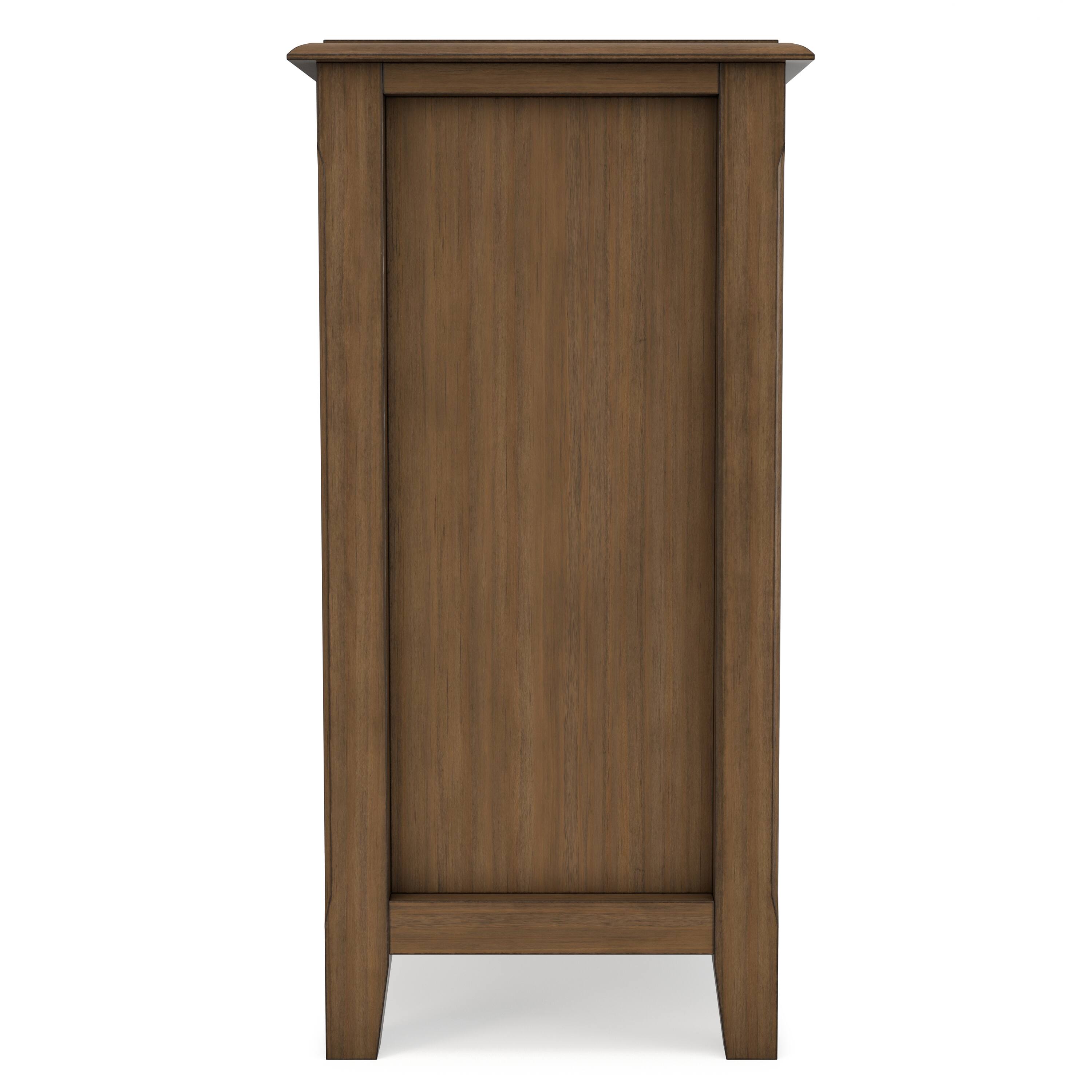 Alt View 2. Simpli Home - Burlington 30 inch Wide Solid Wood Transitional Low Storage Cabinet in Rustic Natural Aged Brown - Rustic Natural Aged Brown.
