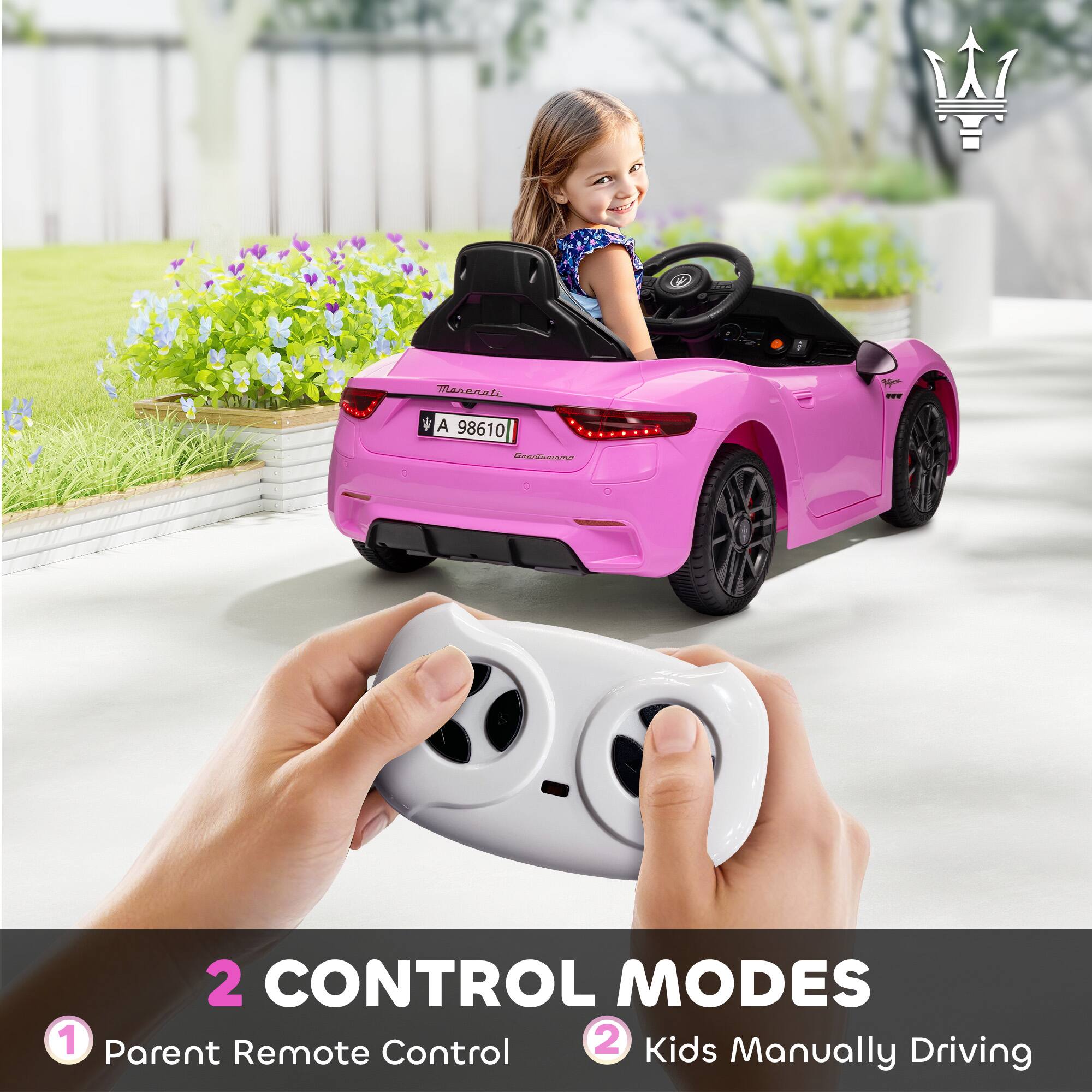2 CONTROL MODES  
1 Parent Remote Control  
2 Kids Manually Driving