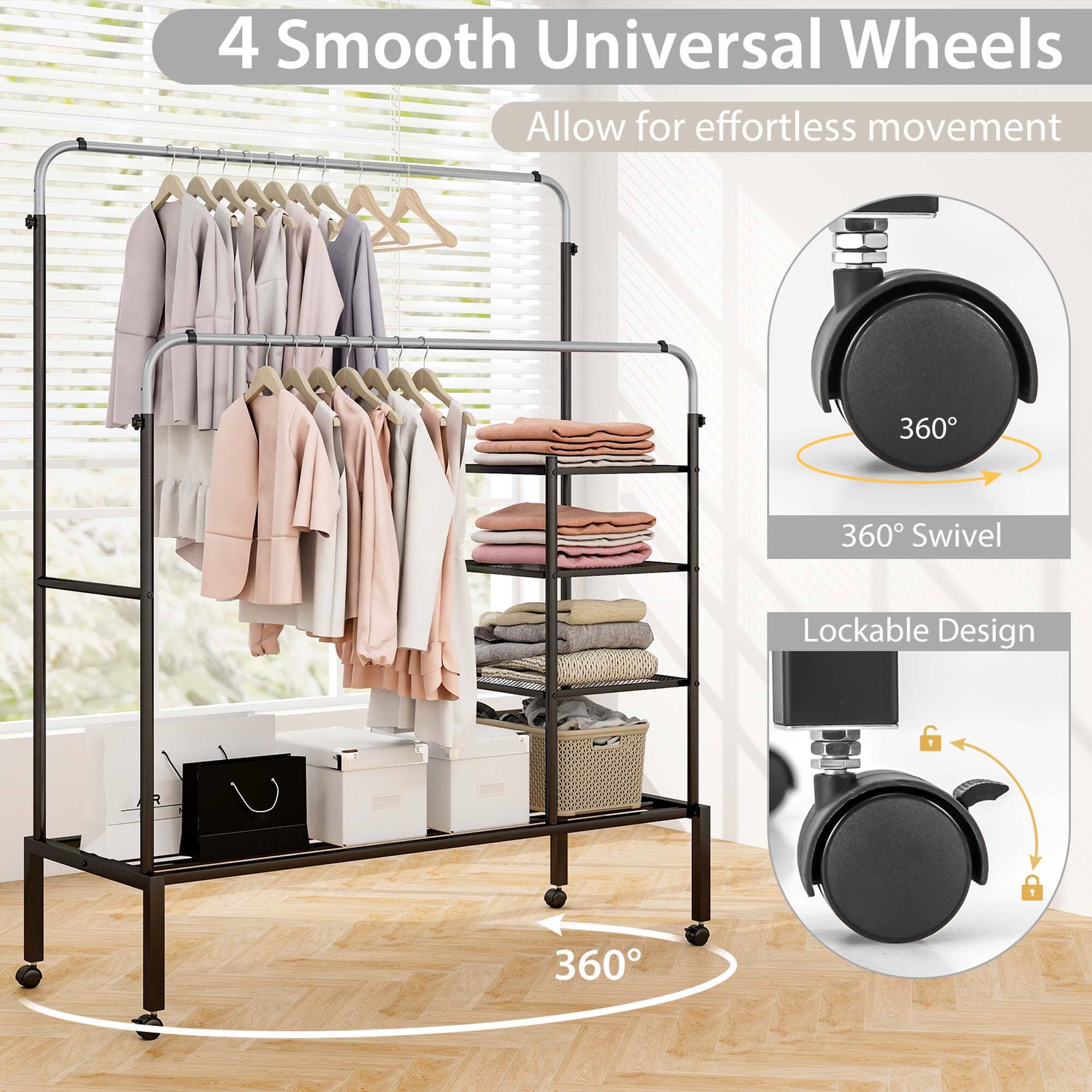 4 Smooth Universal Wheels, Allow for effortless movement, 360° Swivel, Lockable Design, 360°