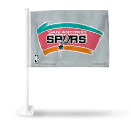 Rico Industries - San Antonio Spurs - NBA Throwback - 11X14 Window Mount Two-Sided Car Flag - Multi