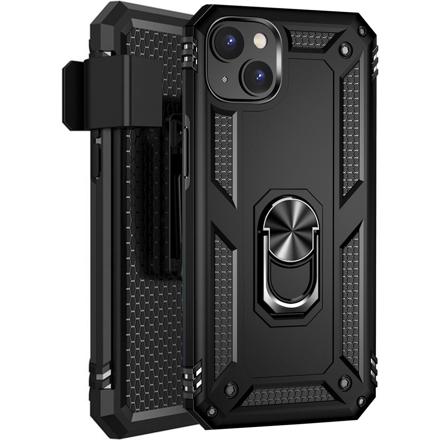 Alt View 11. SaharaCase - Military Kickstand Series Case for Apple iPhone 14 Plus - Black.