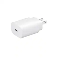 Front. Samsung - Samsung - Super Fast Charging 25W USB Type-C Wall Charger - Bulk Packaging - White - White.