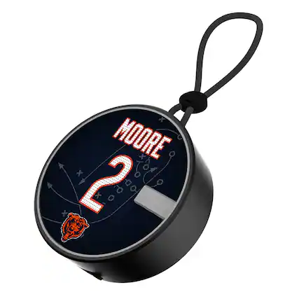 Front. Keyscaper - D.J. Moore Chicago Bears Bluetooth IP67 Waterproof Speaker - Black.