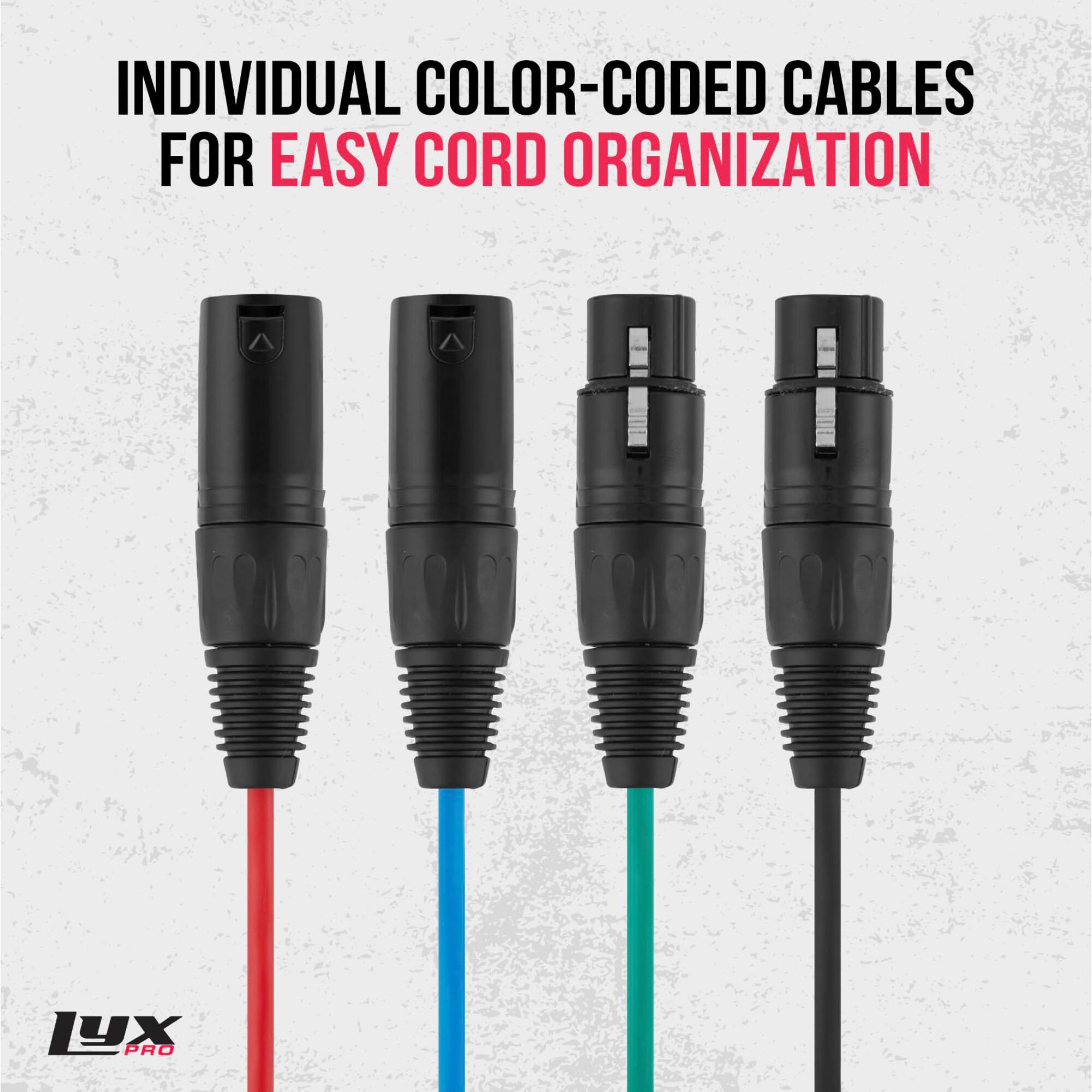INDIVIDUAL COLOR-CODED CABLES FOR EASY CORD ORGANIZATION
LYX PRO