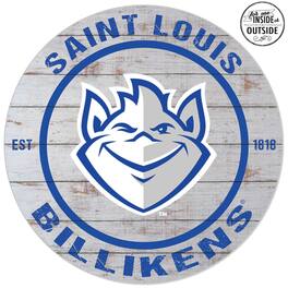 Jardine - Saint Louis Billikens 20'' x 20'' Indoor/Outdoor Weathered Circle Sign - White
