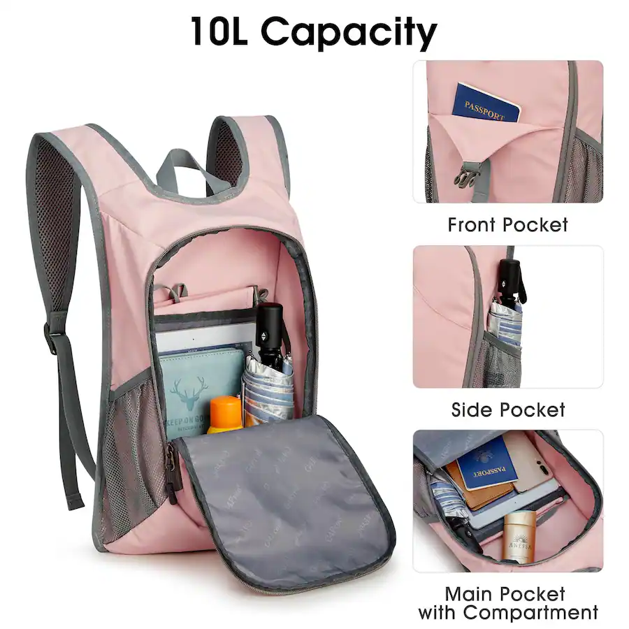 Pacoar Cade 10l Hiking Backpack Lightweight Small Daypack Outdoor ...