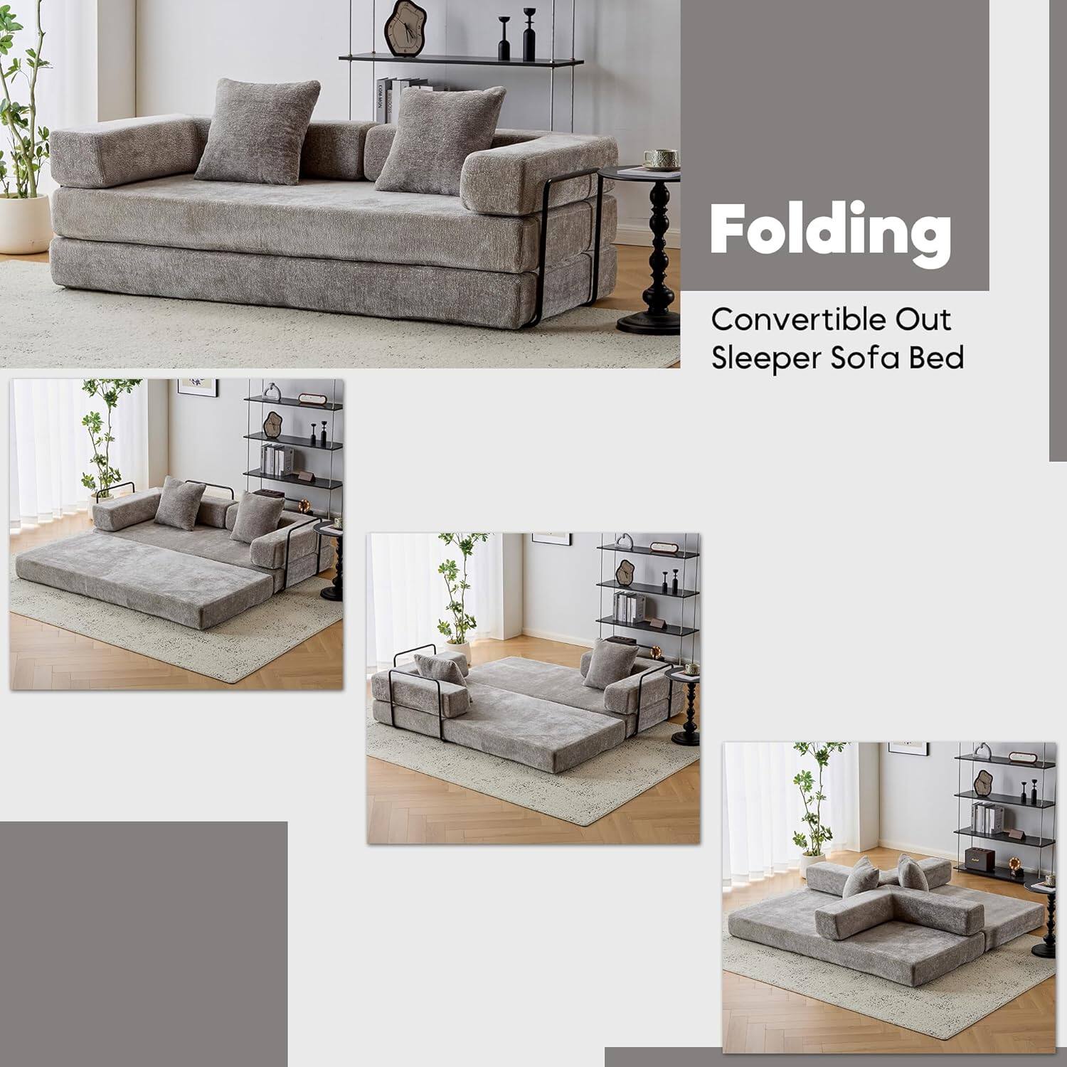 Folding  
Convertible Out Sleeper Sofa Bed