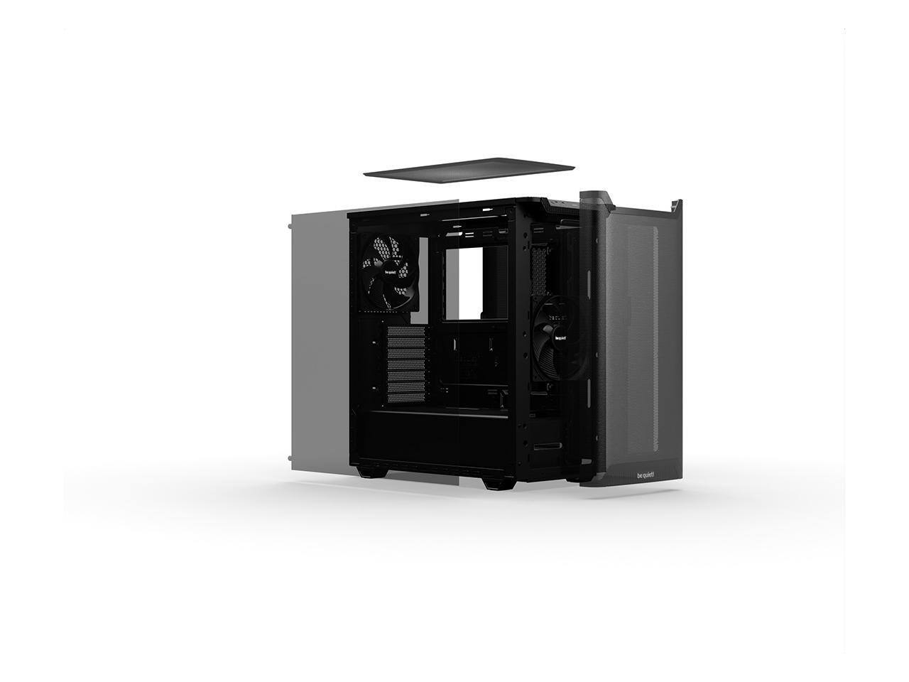 Alt View 1. be quiet! - be quiet! BG074 PURE BASE 501 Airflow Black ABS / Steel ATX Full Tower Computer Case - Black.