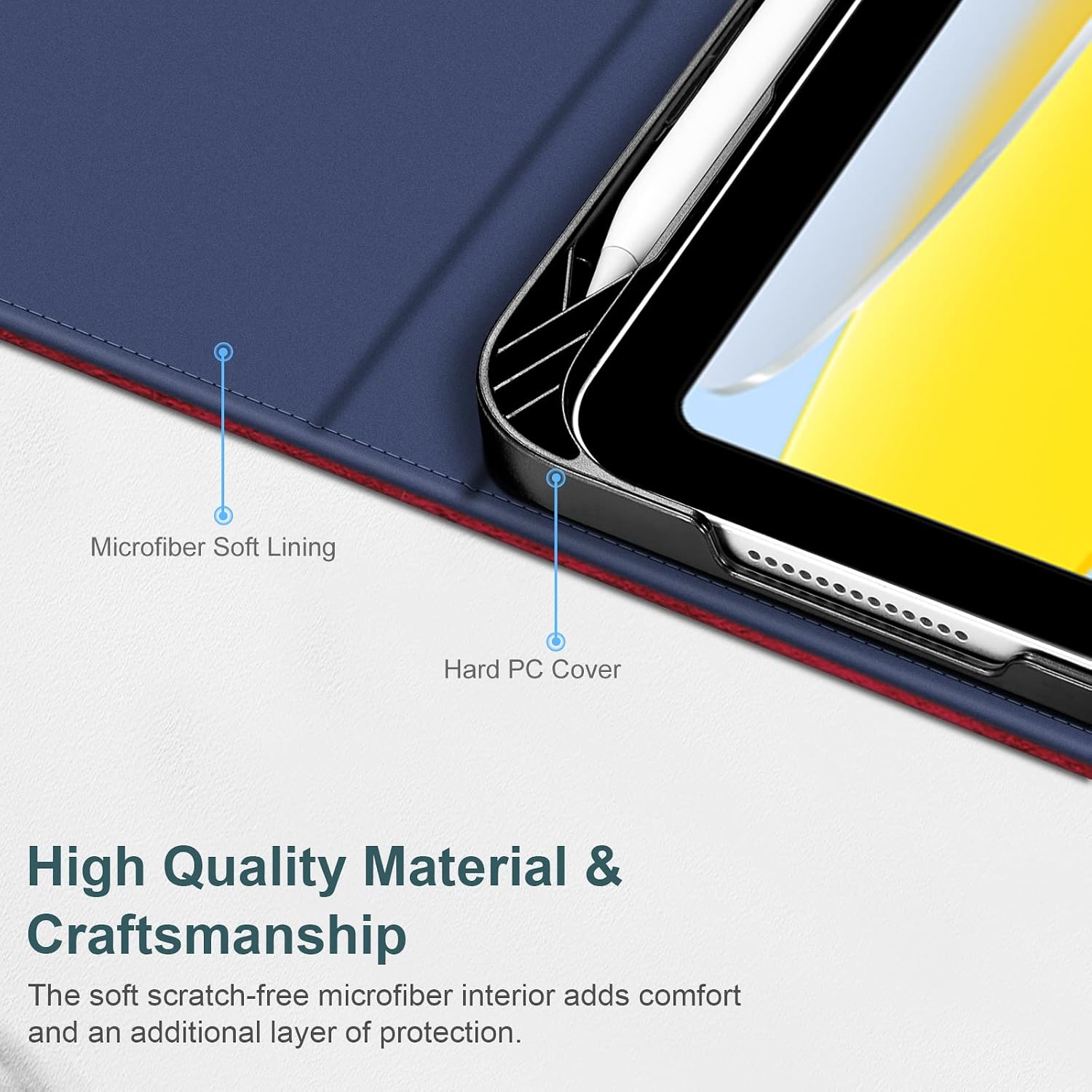 Microfiber Soft Lining  
Hard PC Cover  
High Quality Material & Craftsmanship  
The soft scratch-free microfiber interior adds comfort and an additional layer of protection.