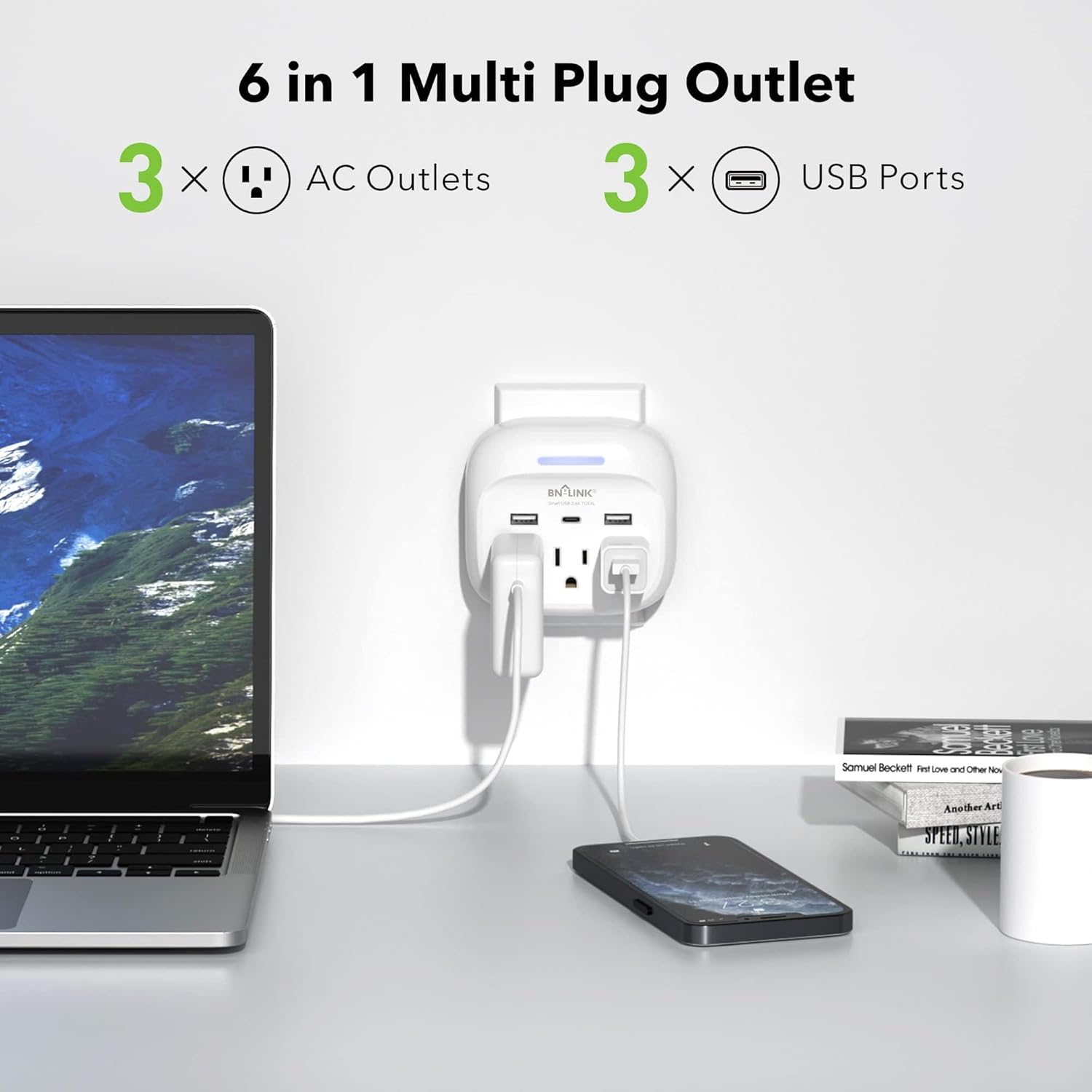 6 in 1 Multi Plug Outlet

3 x AC Outlets

3 x USB Ports

BNLINK

Samuel Beckett - First Love and Other Novels

Another Art

SPEED, STYLE