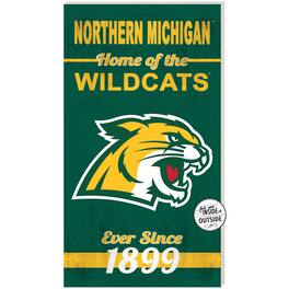 Jardine - Northern Michigan Wildcats 11'' x 20'' Home Of The Sign - Green