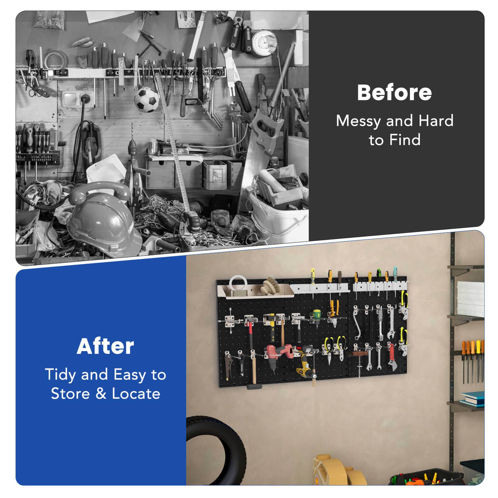 Before: Messy and Hard to Find

After: Tidy and Easy to Store & Locate