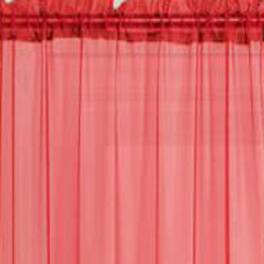 RT Designers Collection - Celine Sheer Rod Pocket Curtain Panel - 55 x 90 in - Red