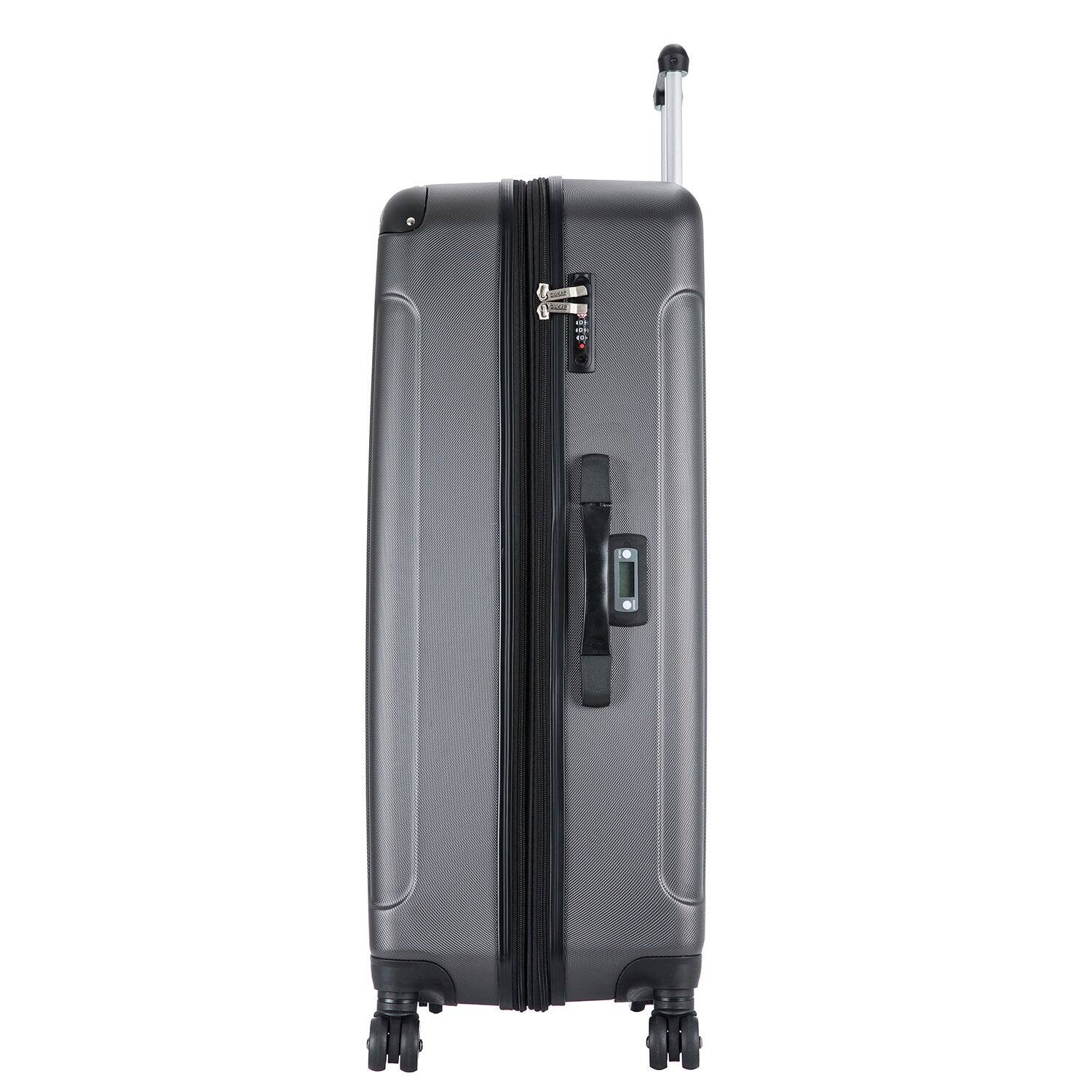 Alt View 1. DUKAP - Intely Smart Hardside 2 Piece Luggage Set 20"/28" with USB and integrated weight scale - GREY.