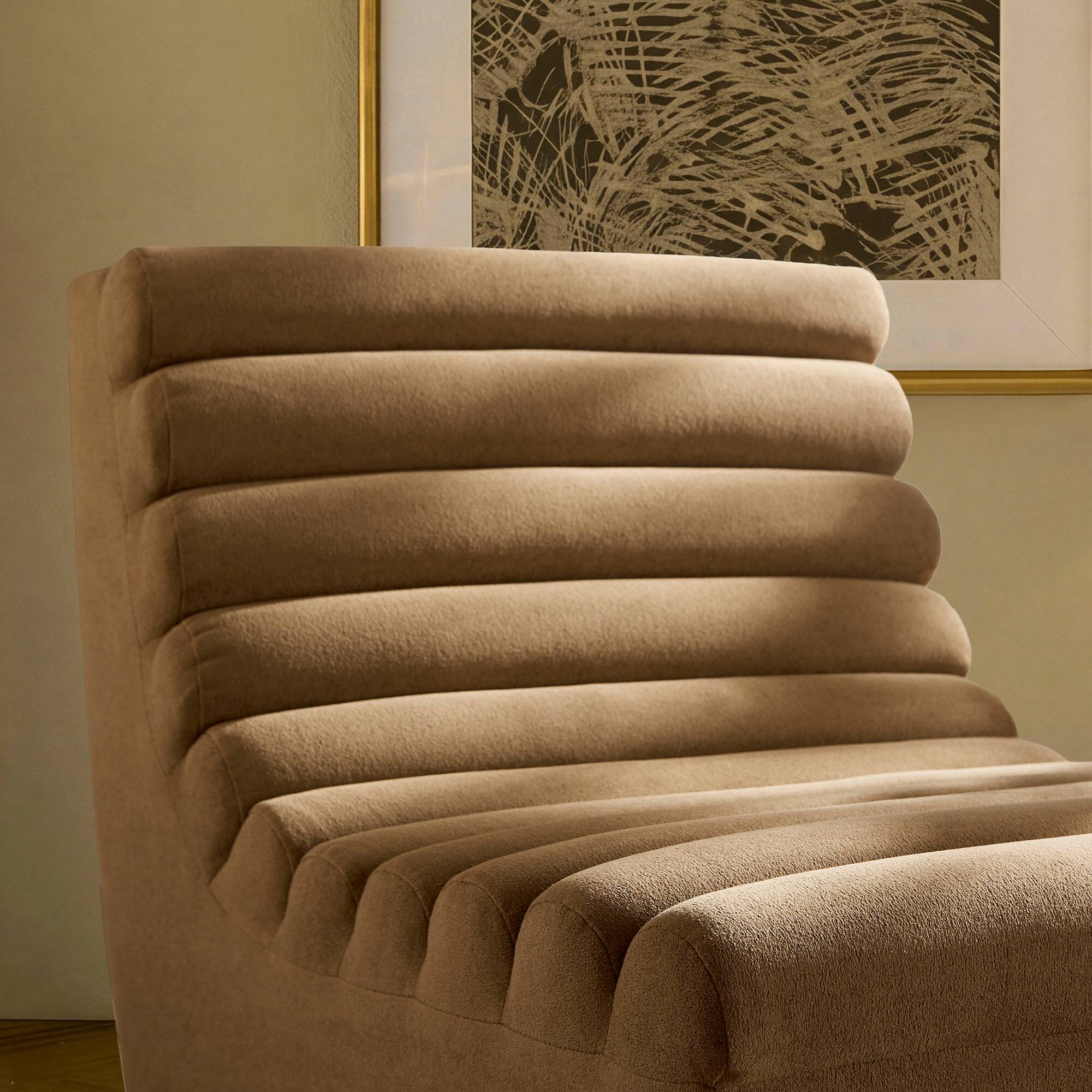 Alt View 1. Modway - Corbin Performance Fleece Armless Accent Chair by Modway - Latte.