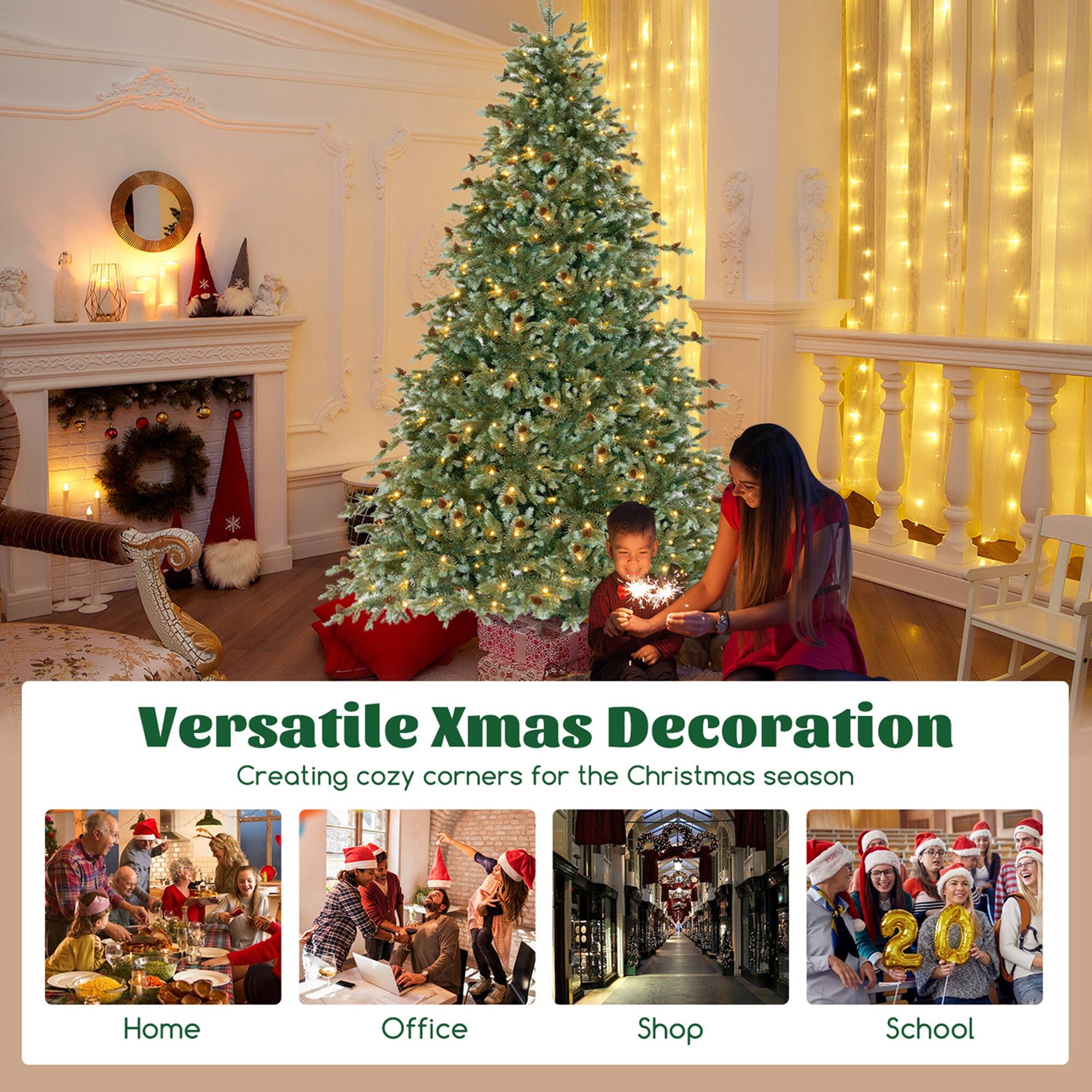 Versatile Xmas Decoration: Creating cozy corners for the Christmas season

- Home
- Office
- Shop
- School
