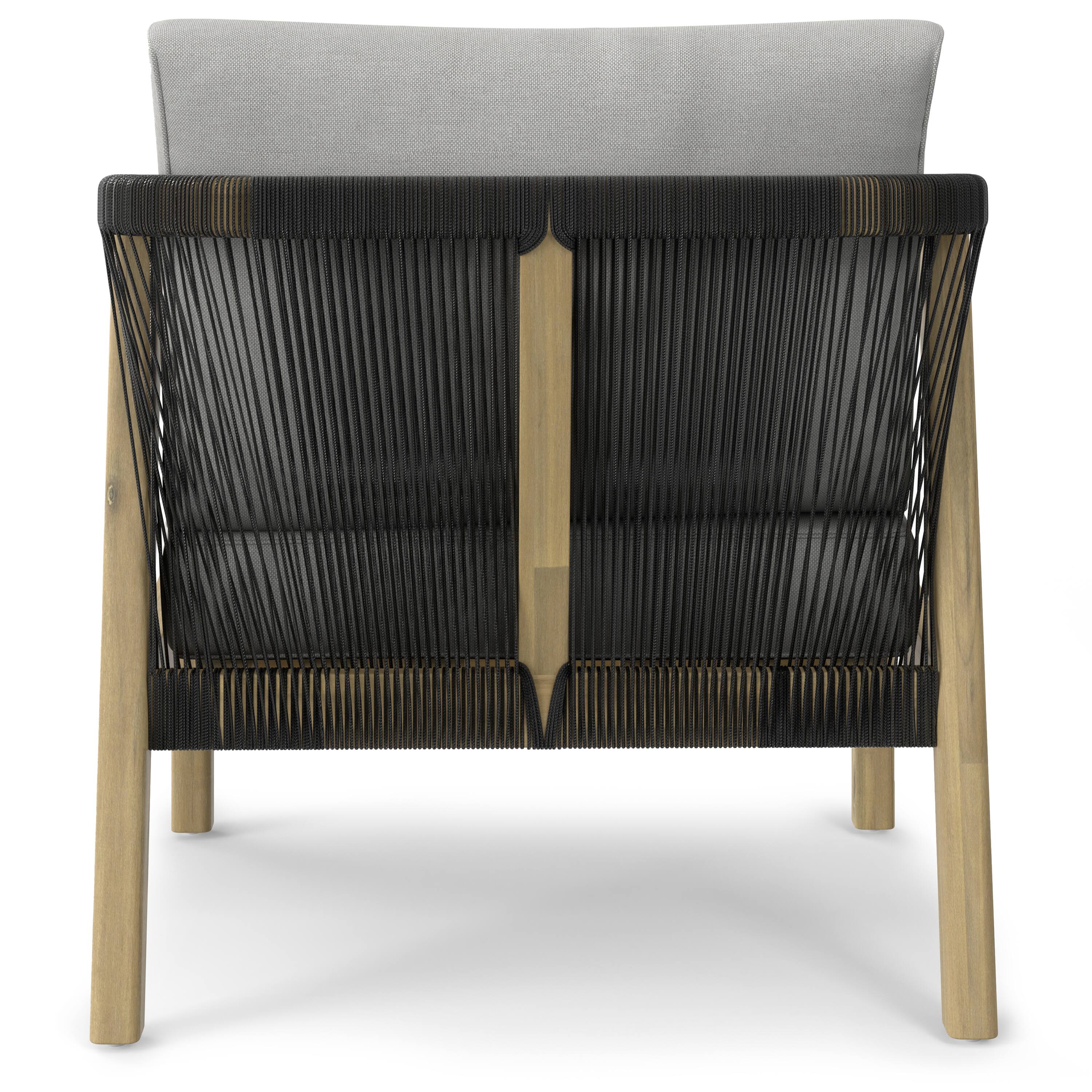 Alt View 2. Simpli Home - Palmetto SOLID ACACIA WOOD 29 inch Contemporary Outdoor Conversation Chair (Set of 2) Fully Assembled - Stone Grey.