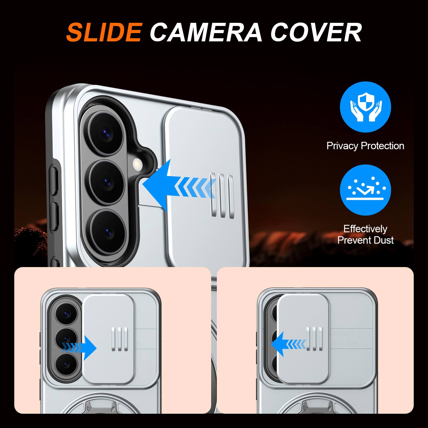 SLIDE CAMERA COVER  
Privacy Protection  
Effectively Prevent Dust