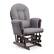 Alt View 13. Storkcraft - Hoop Glider and Ottoman - Espresso/Gray Swirl.