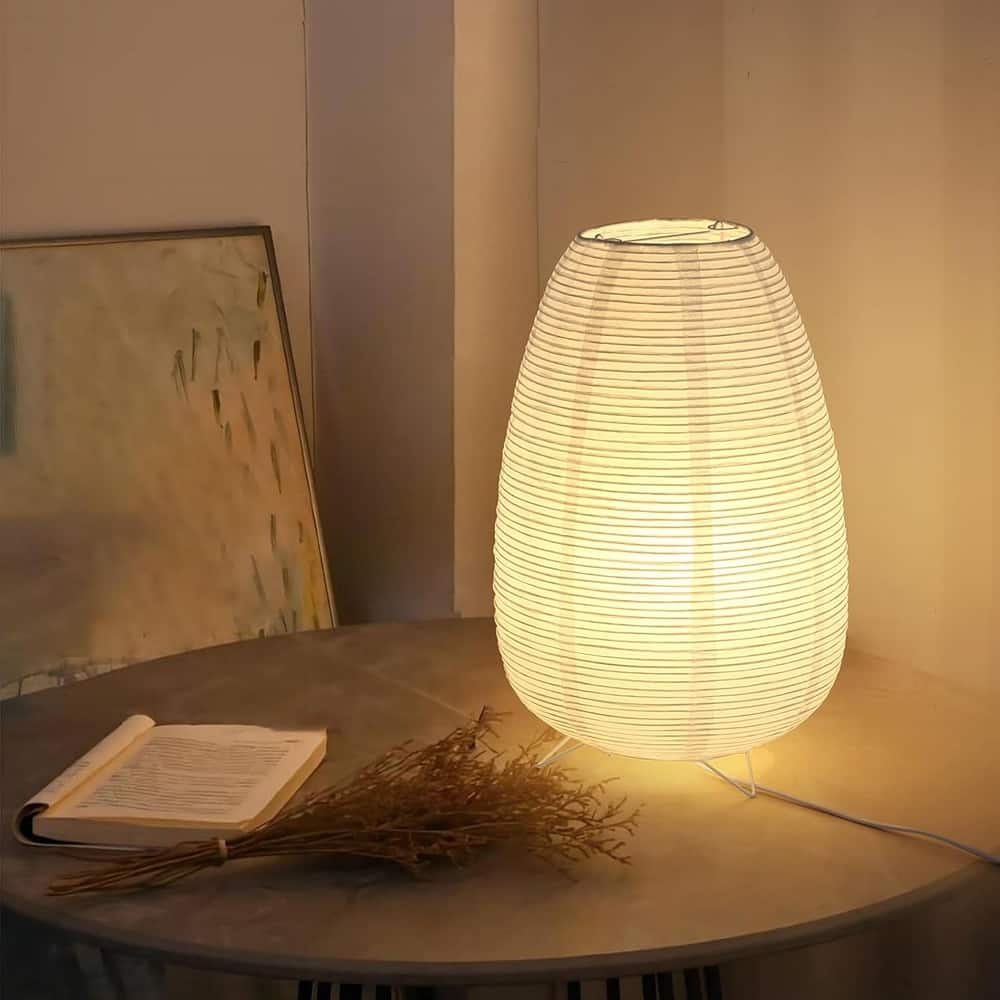 PARKER SLATER - Japanese Rice Paper Table Lamp, 3-Color, Wabi-Sabi