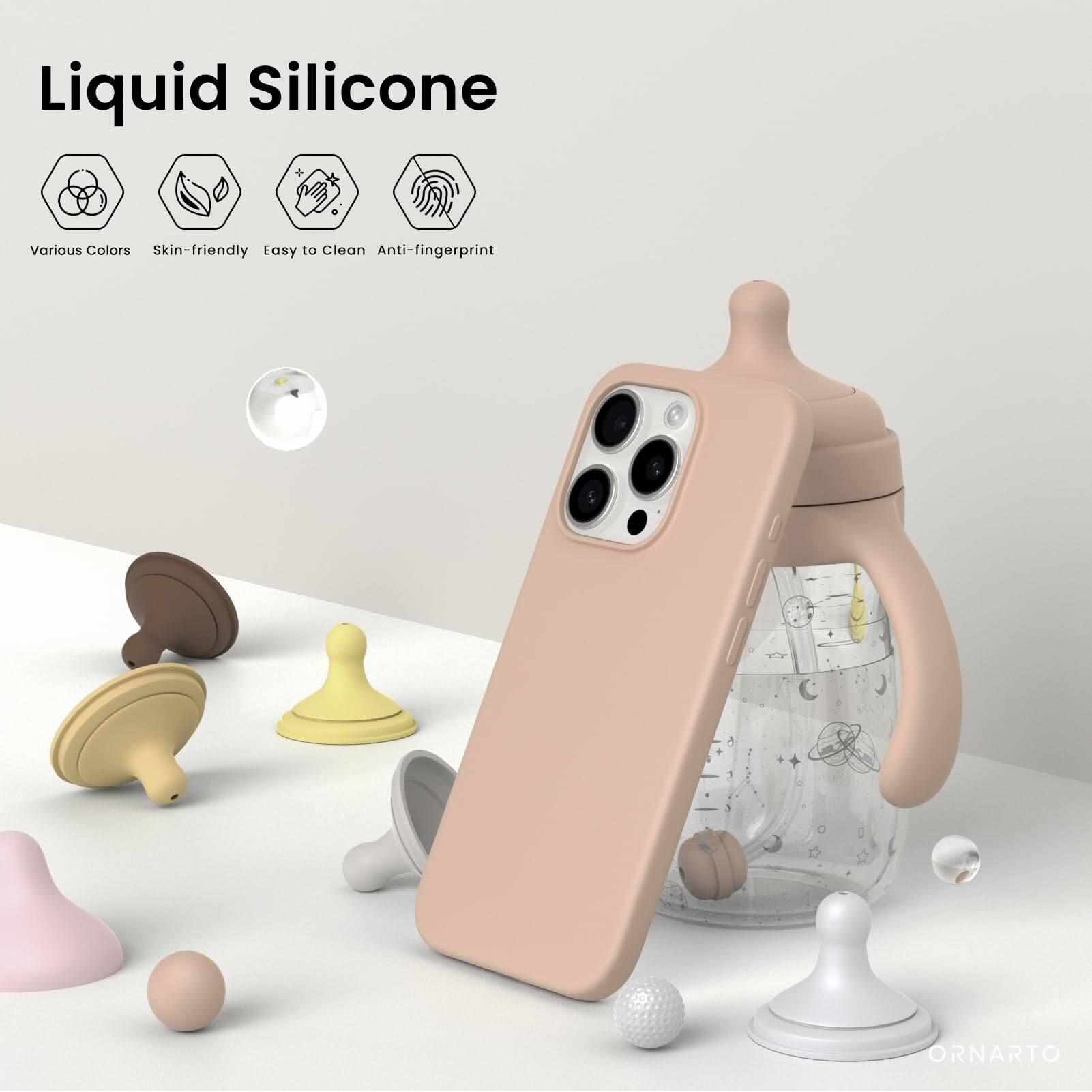 Liquid Silicone, Various Colors, Skin-friendly, Easy to Clean, Anti-fingerprint, ORNARTO