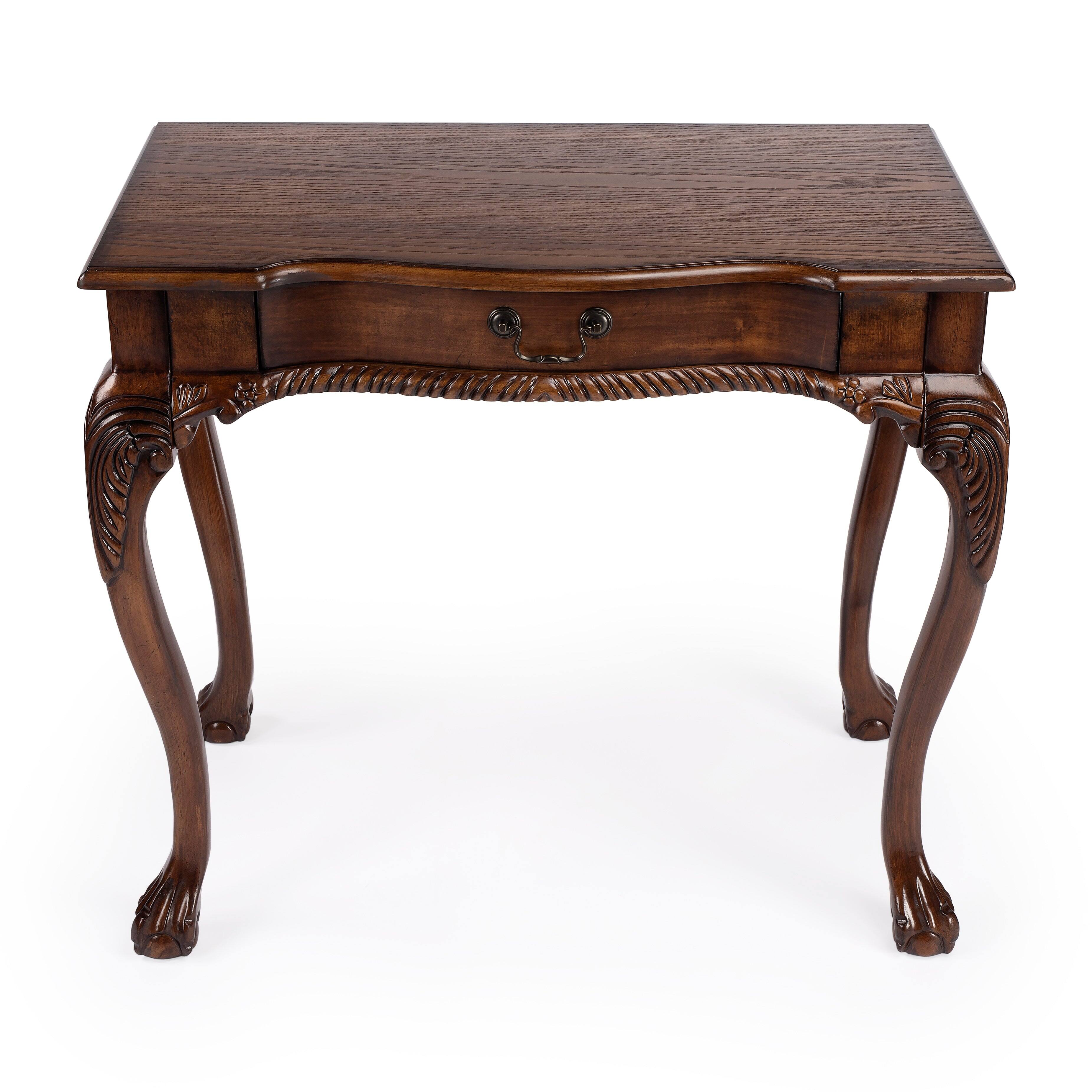 Alt View 6. Butler Specialty - Dupree 35 in. W Rectangular Wood 1 Drawer Traditional Writing Desk - Medium Brown.