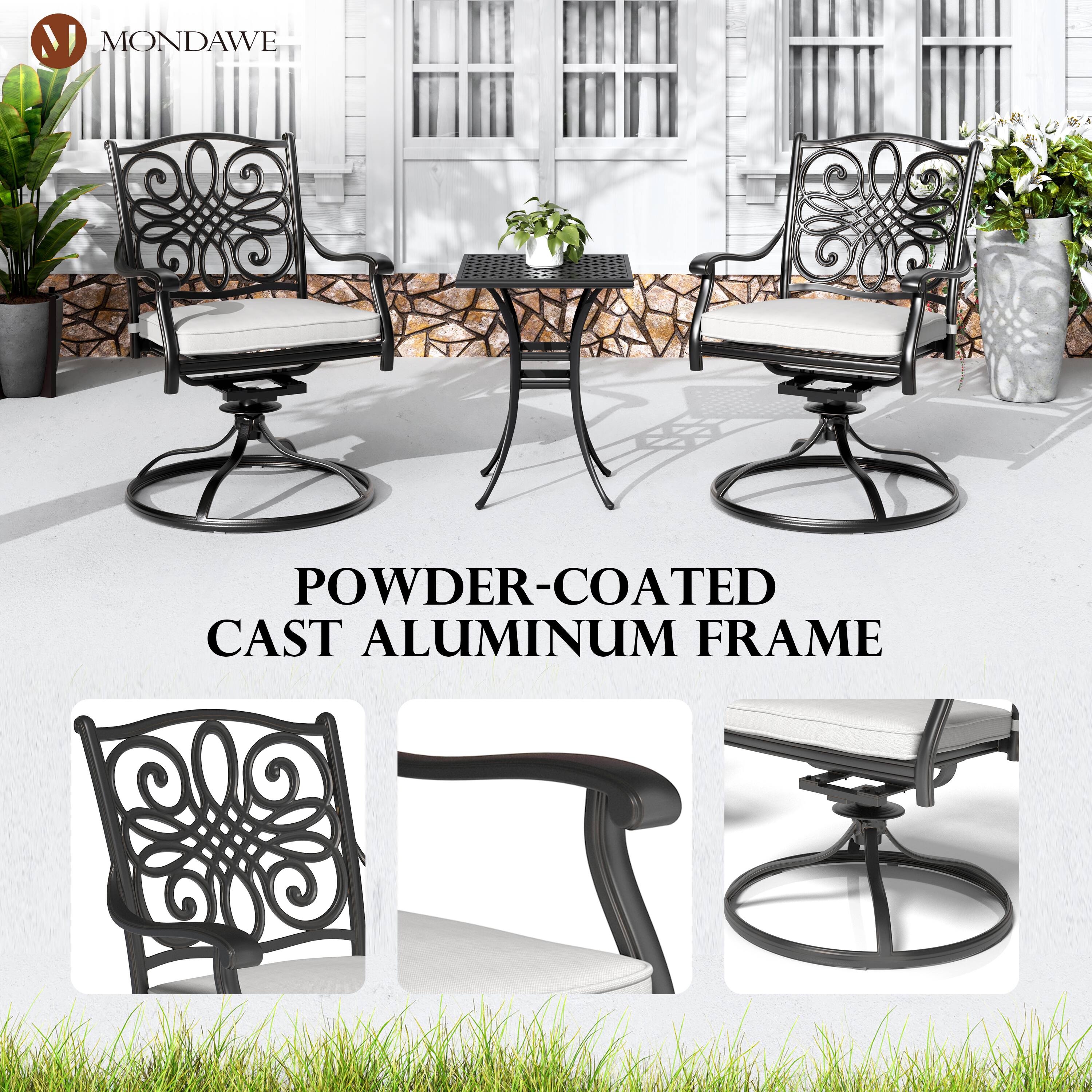 POWDER-COATED CAST ALUMINUM FRAME