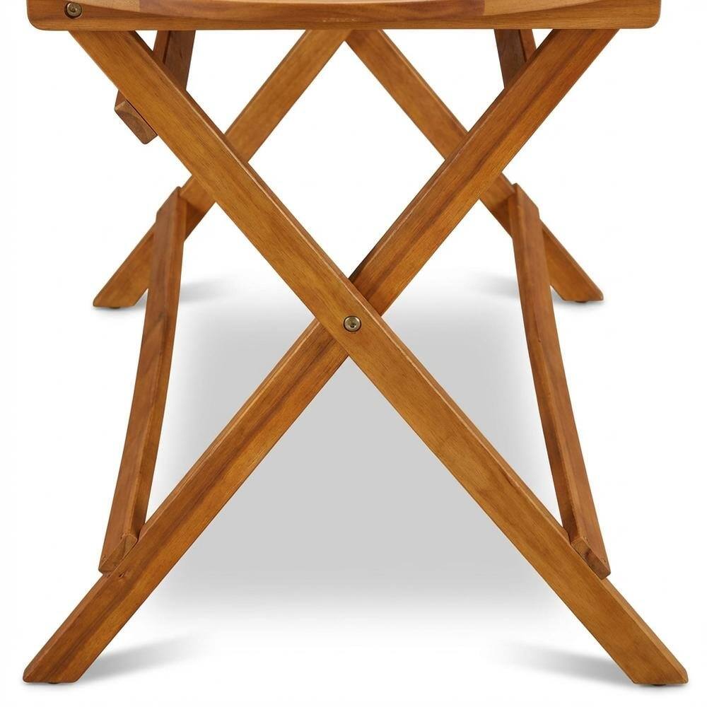 Alt View 1. Outdoor Escape - Oil-Finished Wooden Patio Dining Table and 6 Patio Chairs - Brown.