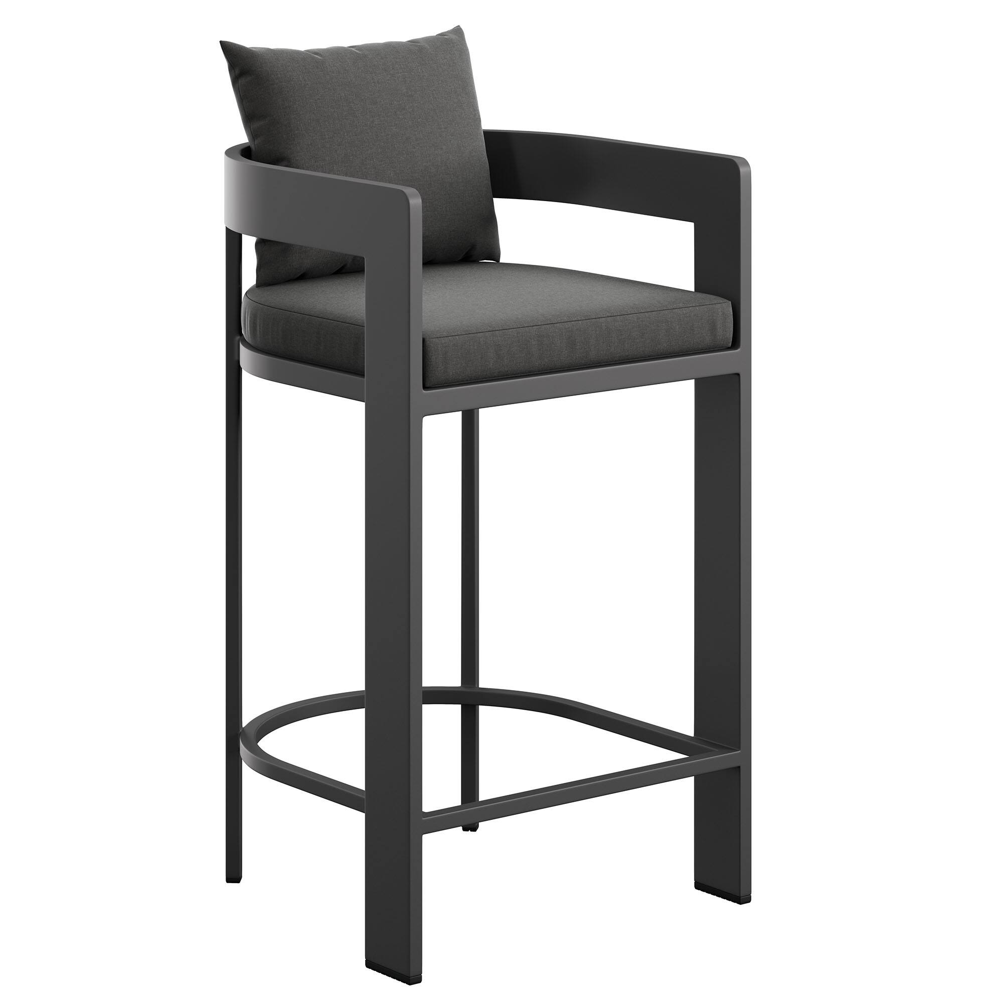 Angle. Modway - Tahoe Outdoor Patio Aluminum Bar Chair by Modway - Charcoal.