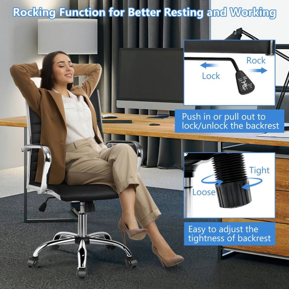 Rocking Function for Better Resting and Working

Push in or pull out to lock/unlock the backrest

Easy to adjust the tightness of backrest