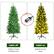 Users can choose between two different types of Christmas trees: one with lights off and one with lights on. The lights off tree is a lifelike fir pencil tree, while the lights on tree is a brighten up your home tree.