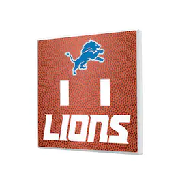 Keyscaper - Detroit Lions Football Design Double Toggle Light Switch Plate - Multicolor