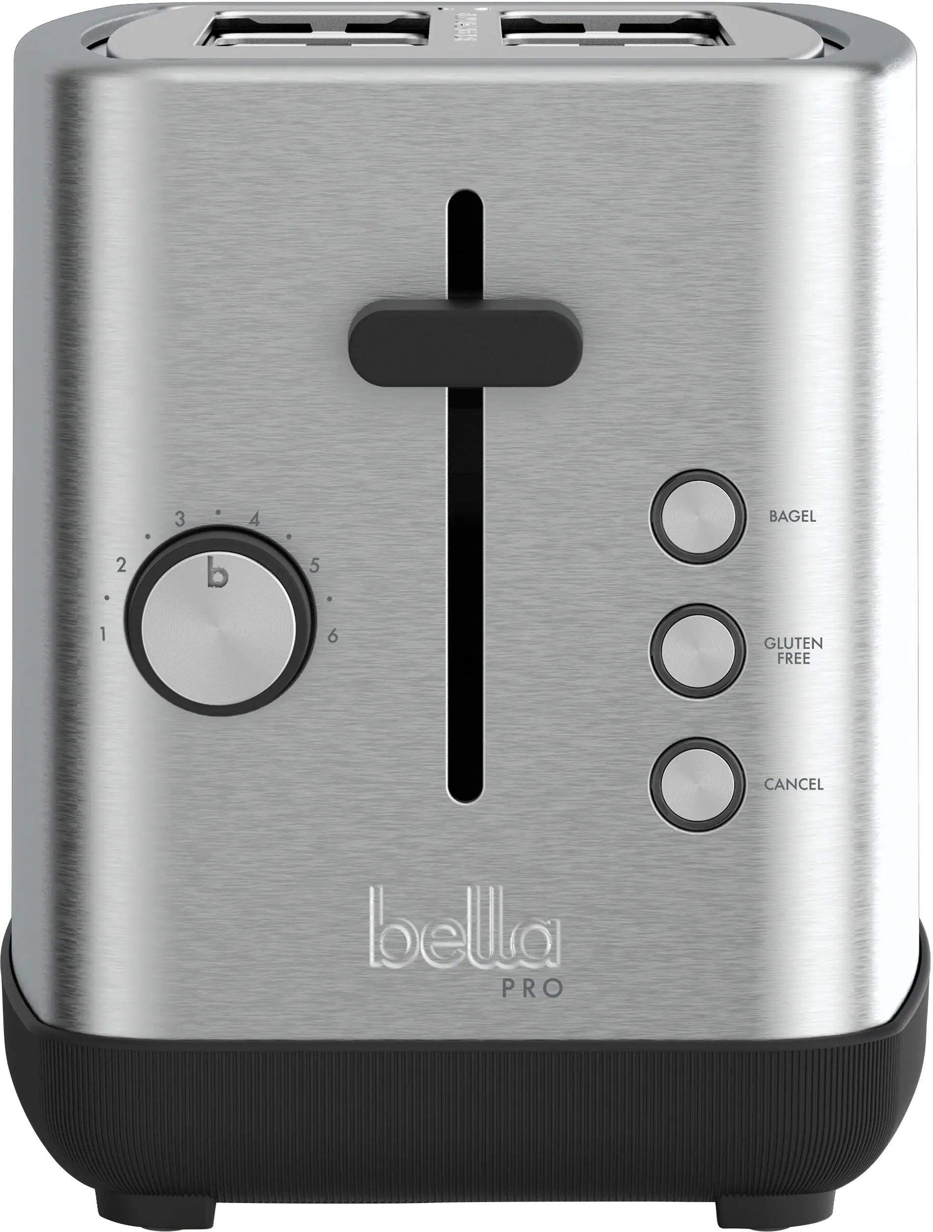 bella PRO - 2-Slice Toaster with Extra Wide Slots - Stainless Steel