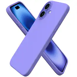 Ornarto - Compatible with iPhone 16 Case 6.1", Liquid Silicone 3 Layers Full Covered Protective Cover - Periwinkle