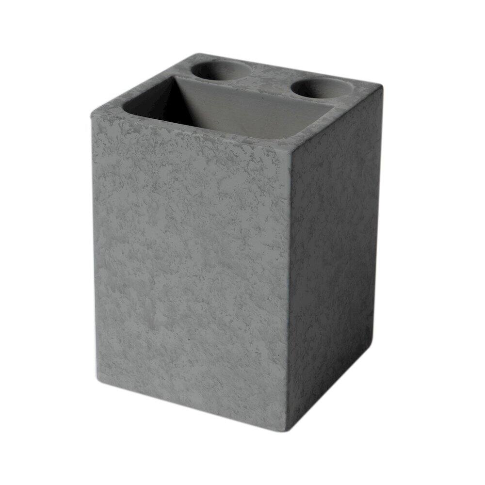 Alt View 1. Alfi - 4 Piece Solid Concrete Gray Matte Bathroom Accessory Set - Gray.