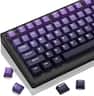 Womier - PBT Keycaps,Cherry Profile Double-Shot Keycap for 60% 65% 75% 100% TKL US Layout Mechanical Keyboard - Purple