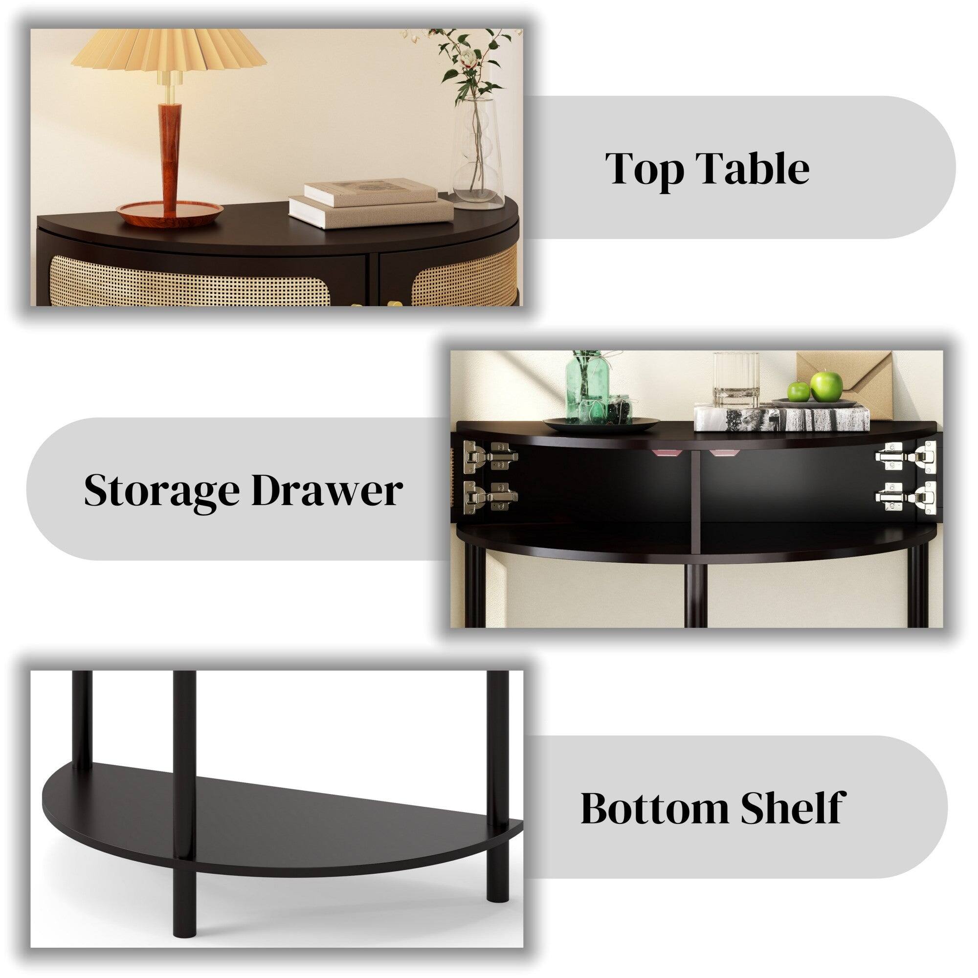 Top Table  
Storage Drawer  
Bottom Shelf