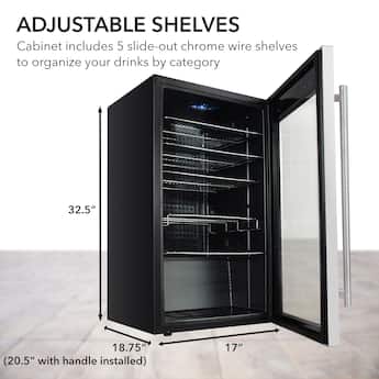 Whynter 120 Can Beverage Refrigerator with internal fan Stainless Whynter 120 Can Beverage Refrigerator with internal fan Stainless