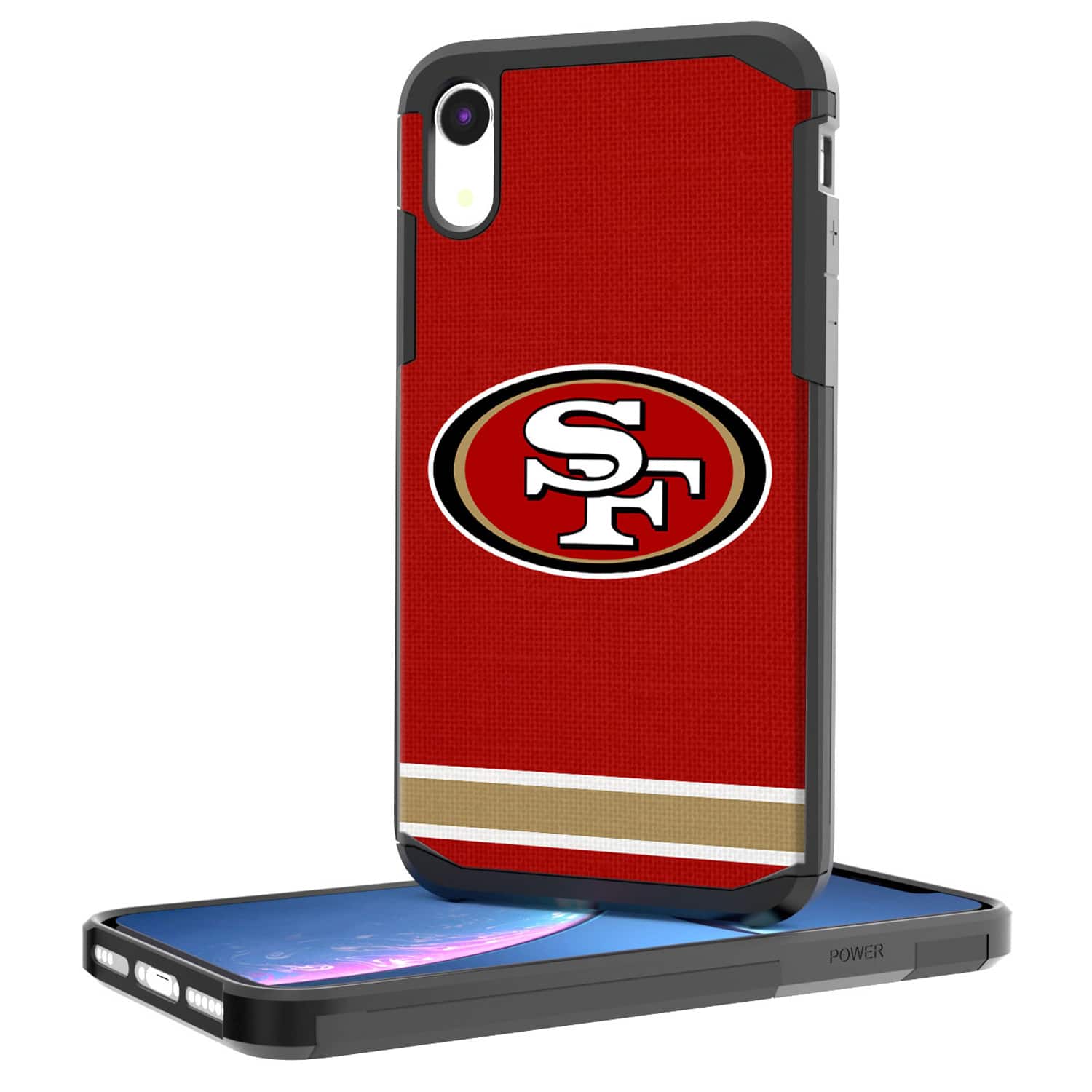 Keyscaper - NFL - San Francisco 49ers iPhone Rugged Stripe Design Case - 13 Pro - Multicolor
