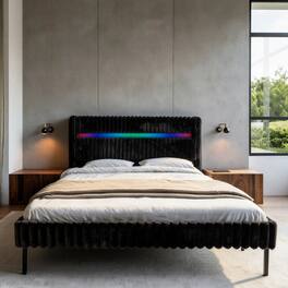 OURVO - Queen Neo Bed Frame, Cord - Black