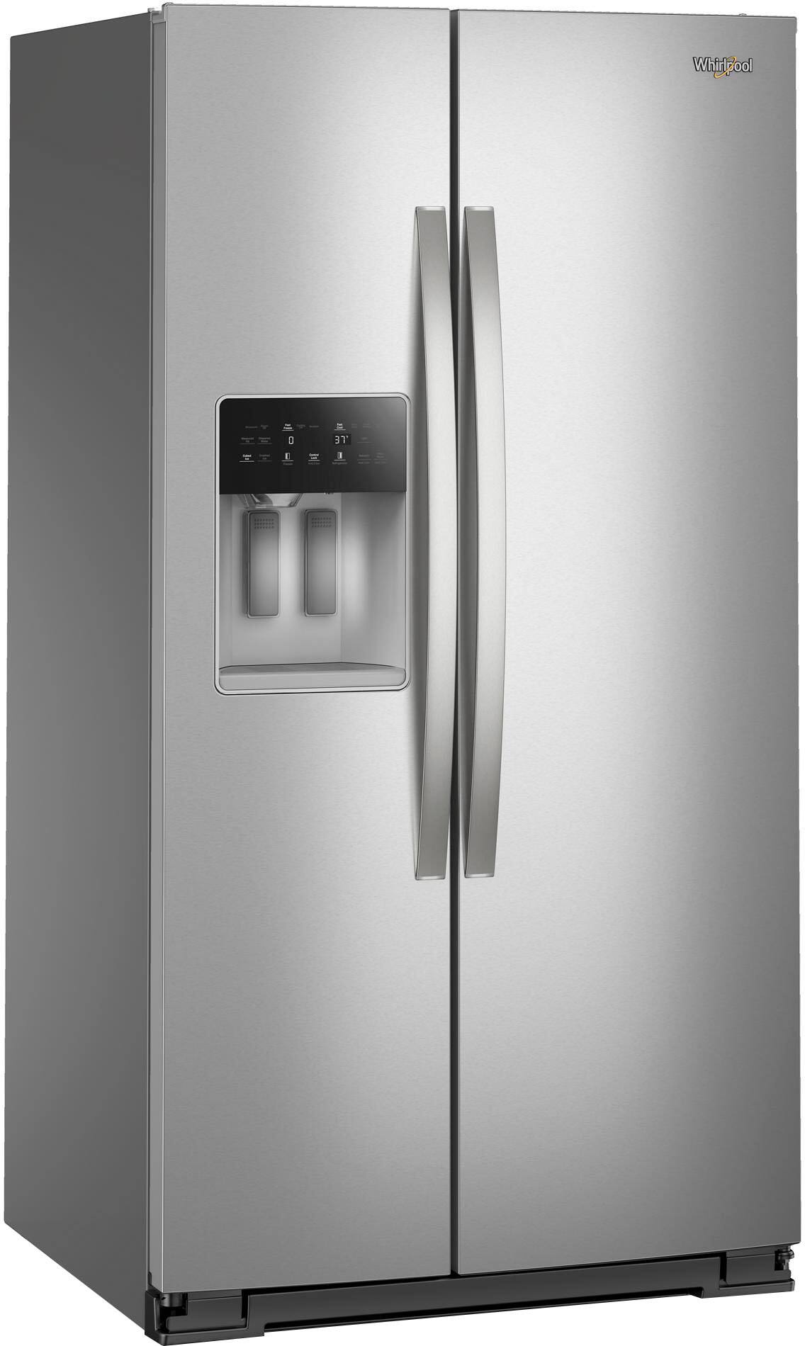 Alt View 3. Whirlpool - 28.7 Cu. Ft. Side-by-Side Refrigerator with In-Door Ice & Water - Fingerprint Resistant Stainless Finish.