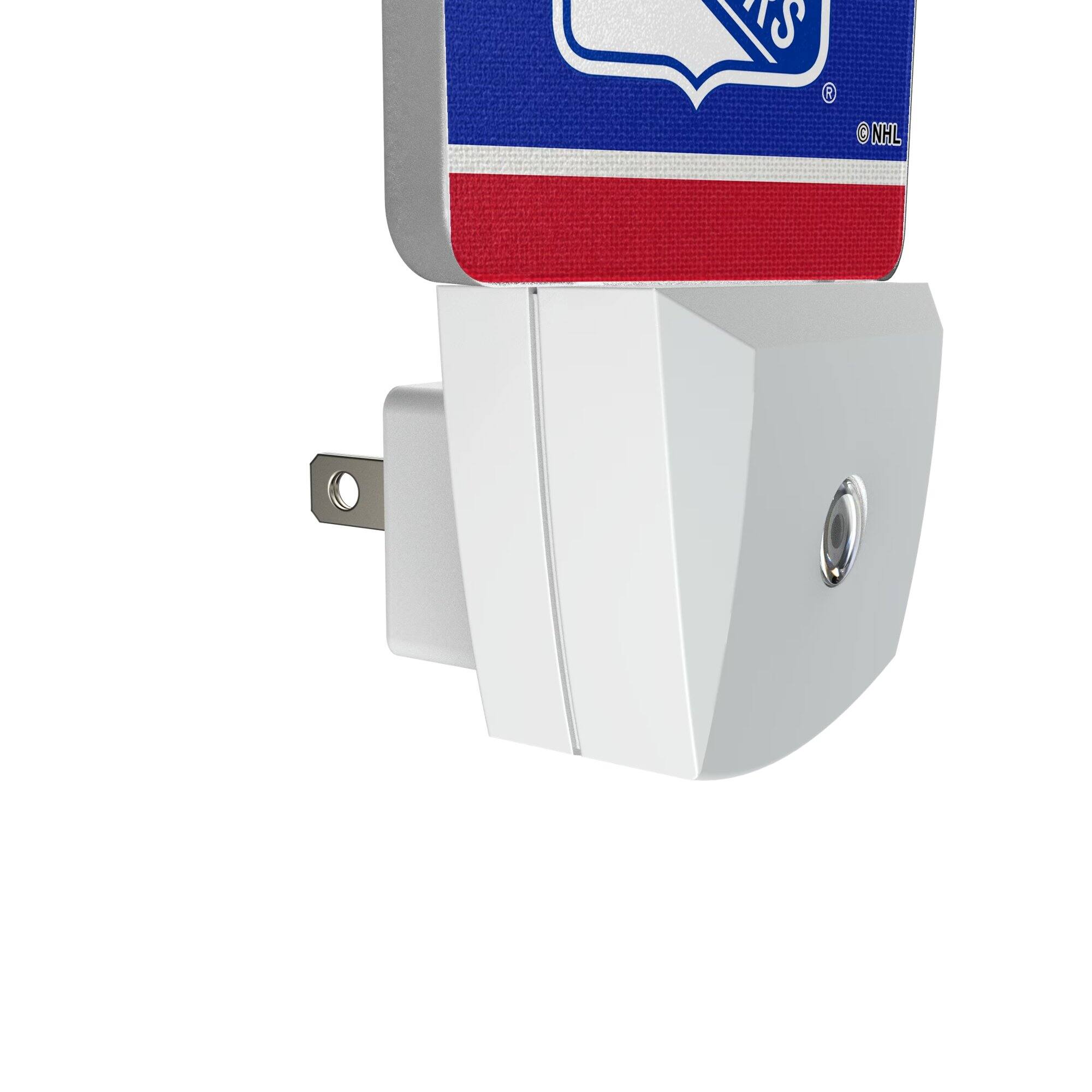 Alt View 2. Keyscaper - New York Rangers Stripe Design Nightlight 2-Pack - Multicolor.