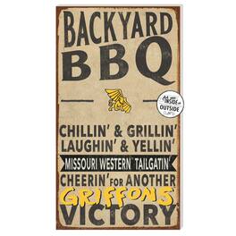 Jardine - Missouri Western State Griffons 11" x 20" Indoor/Outdoor BBQ Sign - Brown